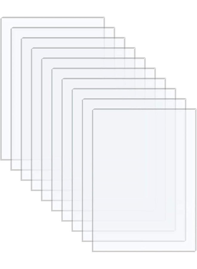 TPGP 10 Pieces 4’’ x 6’’ x 0.043’’ Acrylic Sheets Clear Extruded Plexiglass for Picture Frame Glass Replacement, Projects Display, Painting - Image 1