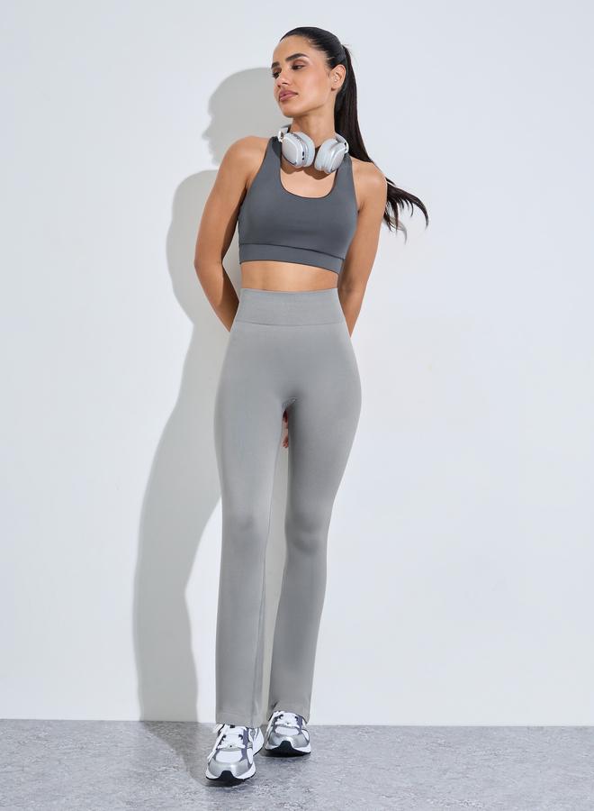 Styli Active Dual Tear Drop Back Detail Sports Bra - Image 2