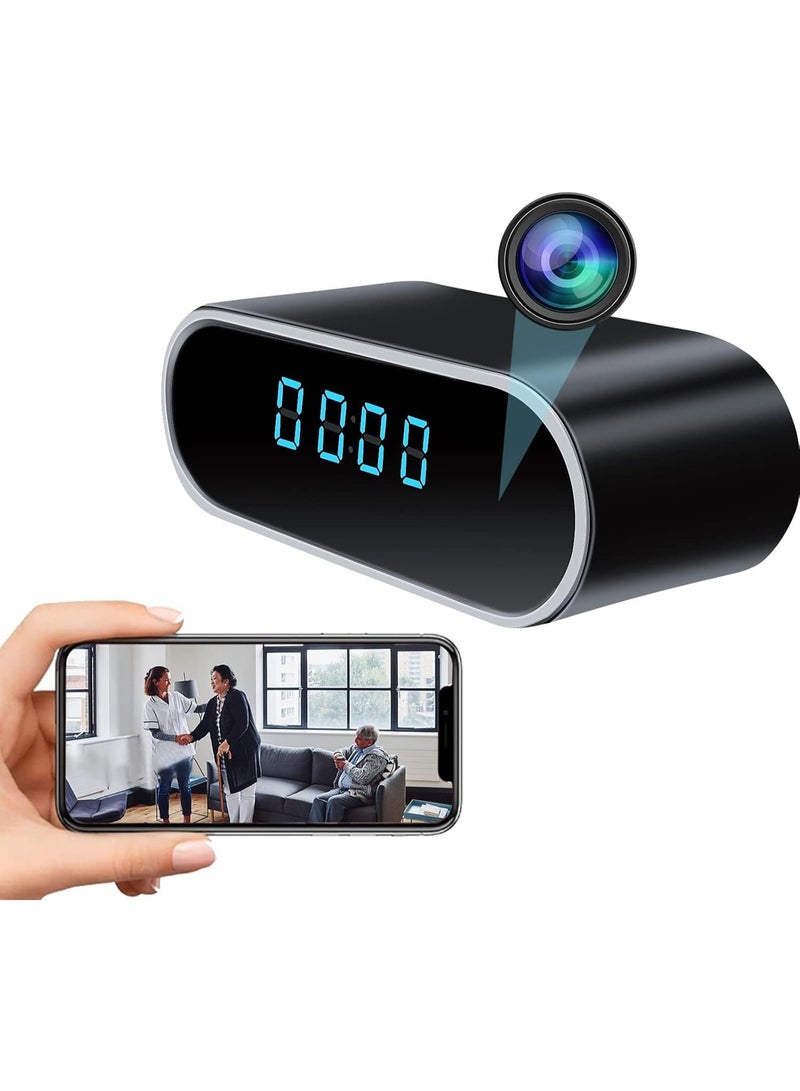 MUNTAQI Hidden Camera Clock 1080P HD WiFi Camera – Wireless Mini Nanny Cam with Night Vision, Motion Detection, Loop Recording – Indoor Security Surveillance Camera for Home, Office - Image 1