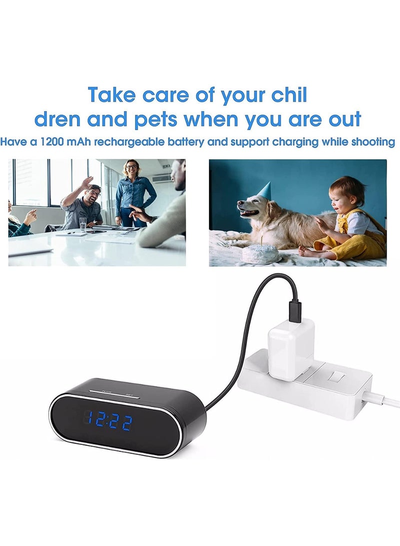 MUNTAQI Hidden Camera Clock 1080P HD WiFi Camera – Wireless Mini Nanny Cam with Night Vision, Motion Detection, Loop Recording – Indoor Security Surveillance Camera for Home, Office - Image 5