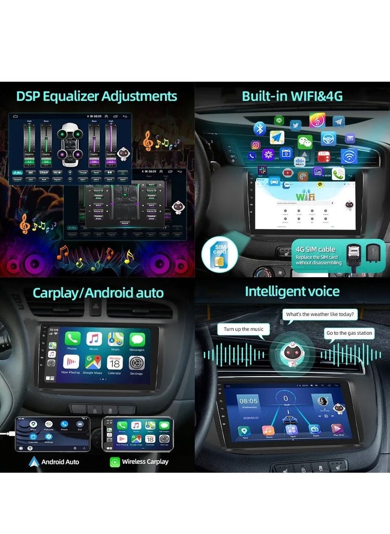 RAYMOS - Android Screen For Hyundai Tucson IX35 2009 To 2015 4Gb RAM Support Apple Carplay Android Auto Wireless QLED Touch Screen Bluetooth Calls Music USB Navigation - Image 1
