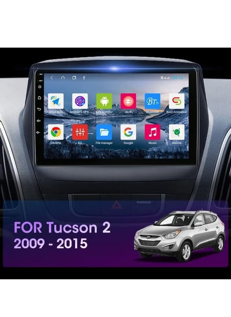 RAYMOS - Android Screen For Hyundai Tucson IX35 2009 To 2015 4Gb RAM Support Apple Carplay Android Auto Wireless QLED Touch Screen Bluetooth Calls Music USB Navigation - Image 1