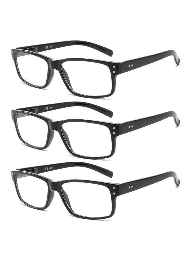 LANLANG 3-Pack Reading Glasses for Men women, Blue Light Blocking Readers, Spring Hinge, Black, +2.50 diopters - Image 1