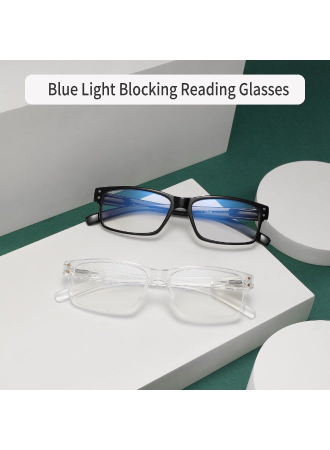 LANLANG 3-Pack Reading Glasses for Men women, Blue Light Blocking Readers, Spring Hinge, Black, +2.50 diopters - Image 3