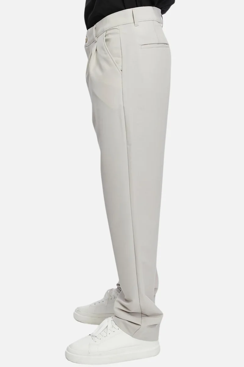 Cedy Denim Men's High Waist Pleated Baggy Chino Trousers C358
