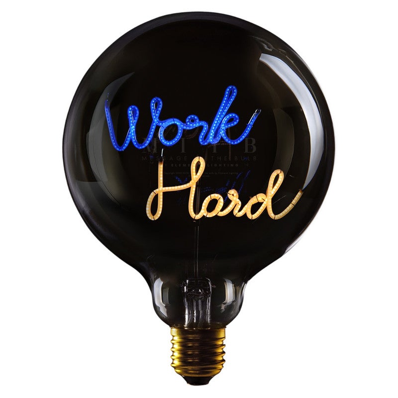 WORK HARD - LED GLASS BULB - FUME' GLASS - Ø70 × H110 MM