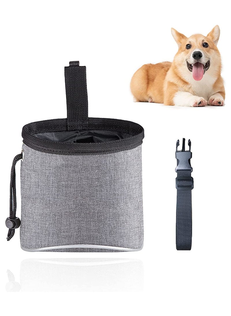 SYOSI - Dog Treat Bag, Waterproof Dog Training Pouch, Hand-Free Dog Walking Bag with Adjustable Waist Belt, Pet Puppy Treat Pouch Bag for Dog Training Walking Travel Outdoor Use(Grey) - Image 1