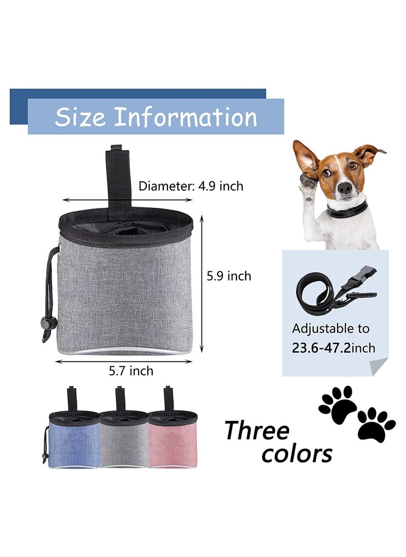 SYOSI - Dog Treat Bag, Waterproof Dog Training Pouch, Hand-Free Dog Walking Bag with Adjustable Waist Belt, Pet Puppy Treat Pouch Bag for Dog Training Walking Travel Outdoor Use(Grey) - Image 1
