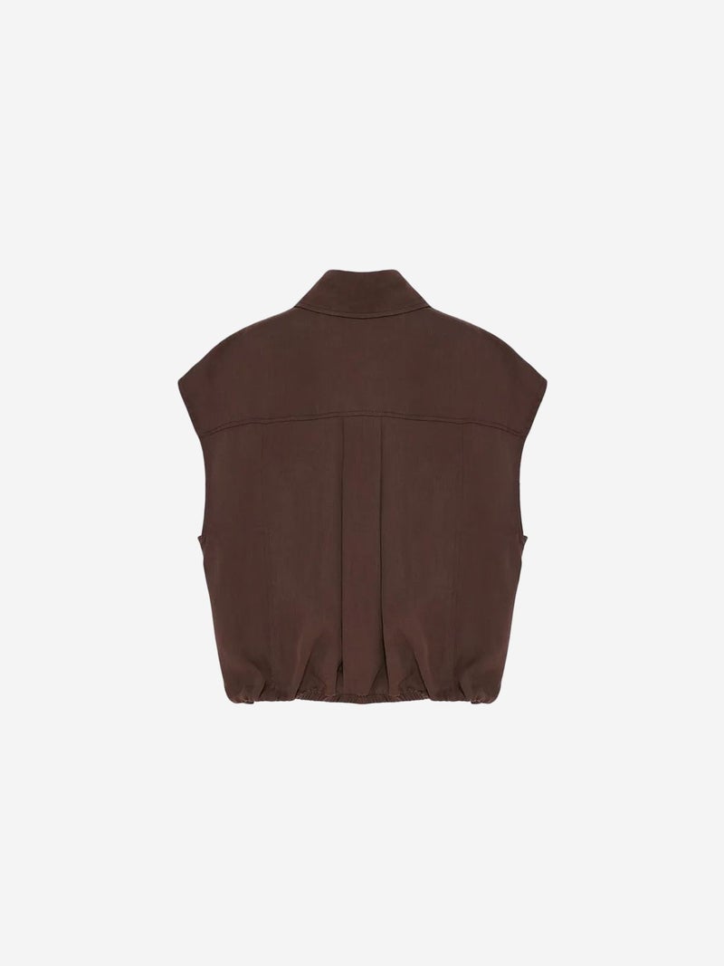 DILVIN Sleeveless Tencel Crepe Blouse - Image 3