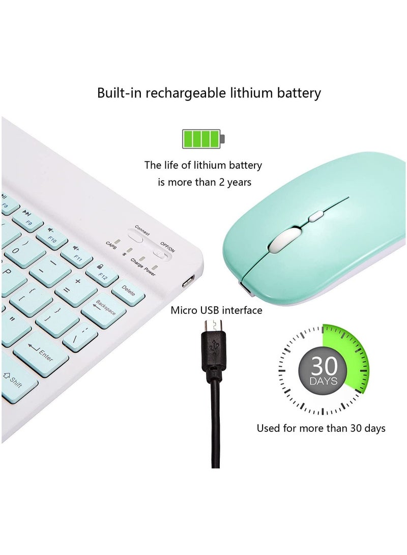 ELTRAZONE Ultra-Slim Bluetooth Keyboard and Mouse Combo Rechargeable Portable Wireless Keyboard Mouse Set for Apple iPad iPhone iOS 13 and Above Samsung Tablet Phone Smartphone Android Windows - Image 5