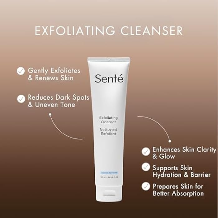 Sente Senté Exfoliating Cleanser | Gentle Chemical Exfoliator | Improves Skin Clarity by Diminishing Appearance of Dark Spots | Glycolic & Phytic Acid | 5.5 Fl oz - Image 2