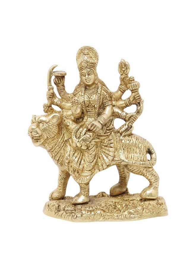 Pick End Now Brass Statue/Idol of Goddess Devi Durga Sherawali ShivShakti | LxBxH - 4x2x6 Inch, Weight - 850Gm - Image 2