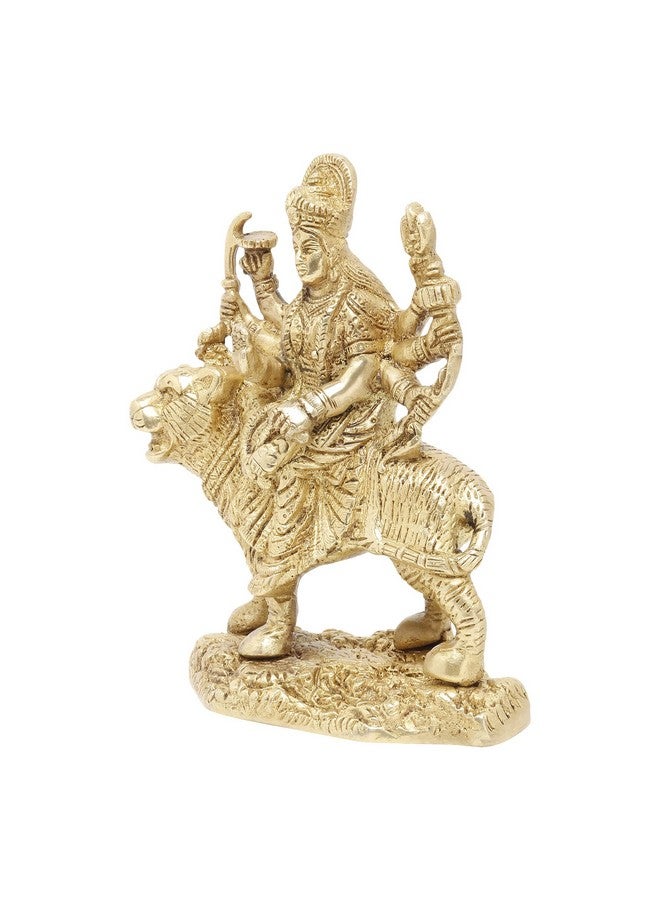 Pick End Now Brass Statue/Idol of Goddess Devi Durga Sherawali ShivShakti | LxBxH - 4x2x6 Inch, Weight - 850Gm - Image 3