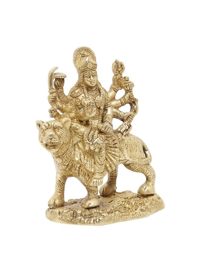 Pick End Now Brass Statue/Idol of Goddess Devi Durga Sherawali ShivShakti | LxBxH - 4x2x6 Inch, Weight - 850Gm - Image 1
