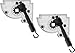 Cutelec Cutelec 2pcs 2" Low Profile Wand Tilter Mechanism with Square Zinc Gear 3/16" (5mm) Hook Connection for Low Rail  - Image 2