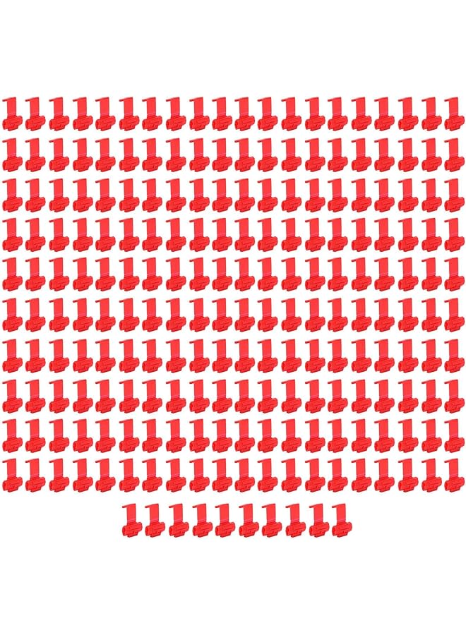 The Bros 210 قطعة موصلات أسلاك سريعة التوصيل معزولة للأسلاك الكهربائية لتوصيلات التحكم الكهربائي ومصادر الطاقة (أحمر) - Image 1