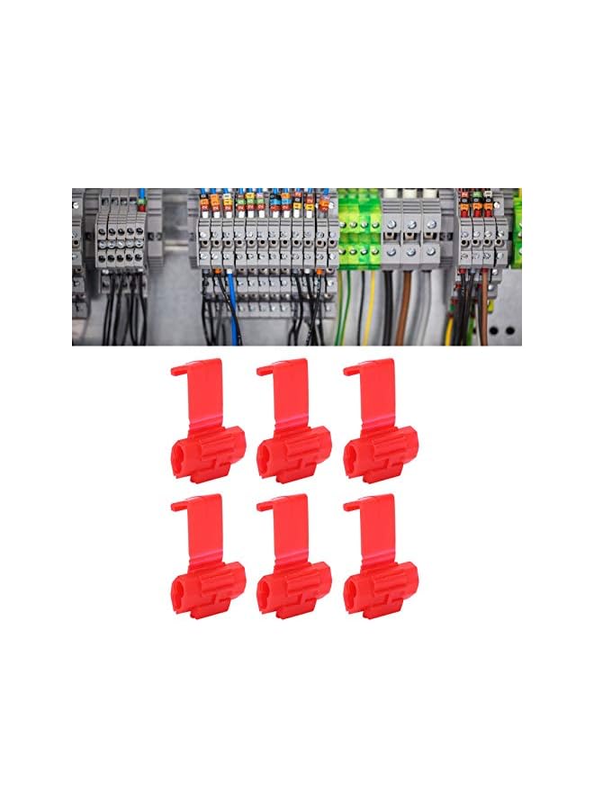 The Bros 210 قطعة موصلات أسلاك سريعة التوصيل معزولة للأسلاك الكهربائية لتوصيلات التحكم الكهربائي ومصادر الطاقة (أحمر) - Image 3