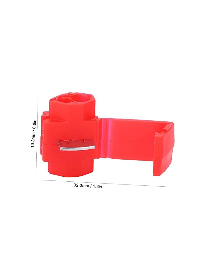 The Bros 210 قطعة موصلات أسلاك سريعة التوصيل معزولة للأسلاك الكهربائية لتوصيلات التحكم الكهربائي ومصادر الطاقة (أحمر) - Image 2