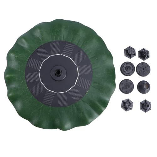 YARNOW Floating Lotus Solar Fountain Solar Powered Water Feature for Bird Bath Garden Pool and Pond Decoration Green - Image 1