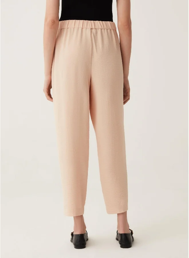 Ovs Ovs Cigarette Trousers In Fluid Fabric