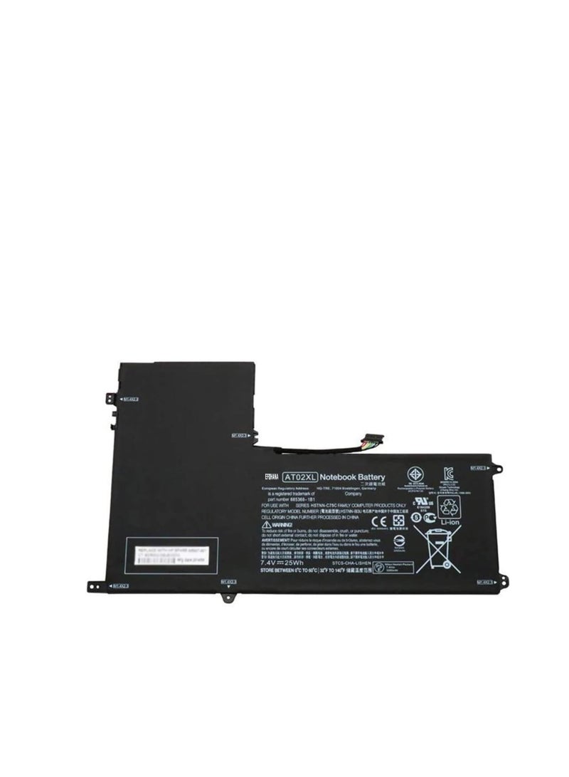 Terabyte AT02XL Tablet Battery Replacement for H.P ElitePad 900 G1 Series Laptop HSTNN-C75C HSTNN-DB3U HSTNN-IB3U AT02XL D3H85UT 685368-1C1 685368-1B1 685987-001 7.4V 25Wh - Image 1