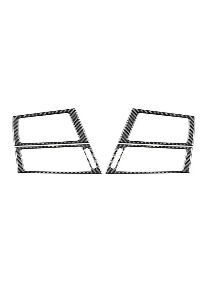4pcs Black Carbon Fiber Car AC Vent Stickers Decals For X5 E70 X6 E71 2007 To 2014 - Image 4