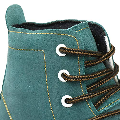 XUDREZ Cowhide Roller Skates for Women and Men High-Top Shoes Double-Row Design,Adjustable Classic Premium Roller Skates (Blue,7) - Image 5
