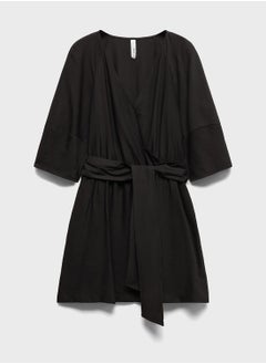 MANGO V-Neck Wrap Dress  - Image 5