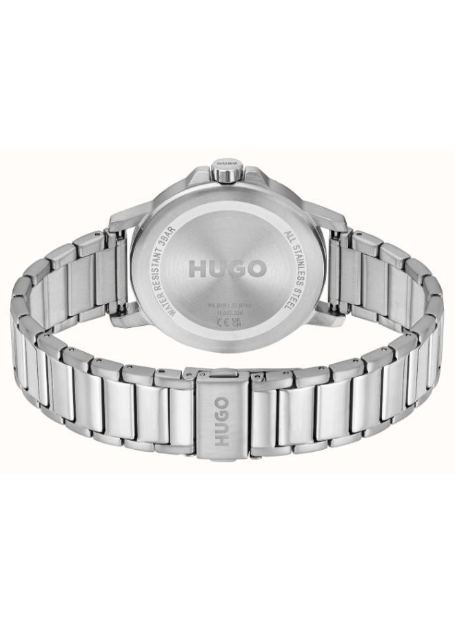 HUGO Quartz Movement analog Watch Steel Bracelet - Image 3