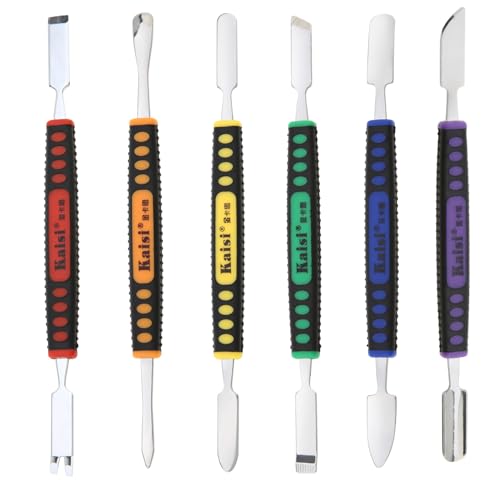 OriGlam 6pcs Dual Ends Metal Spudger Set, Professional Pry Opening Spudger, Prying Opening Repair Tool Kit for iPhone iPad iPod Mobile Phone Tablet Laptop Mp3 Watch - Image 1
