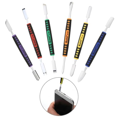 OriGlam 6pcs Dual Ends Metal Spudger Set, Professional Pry Opening Spudger, Prying Opening Repair Tool Kit for iPhone iPad iPod Mobile Phone Tablet Laptop Mp3 Watch - Image 3