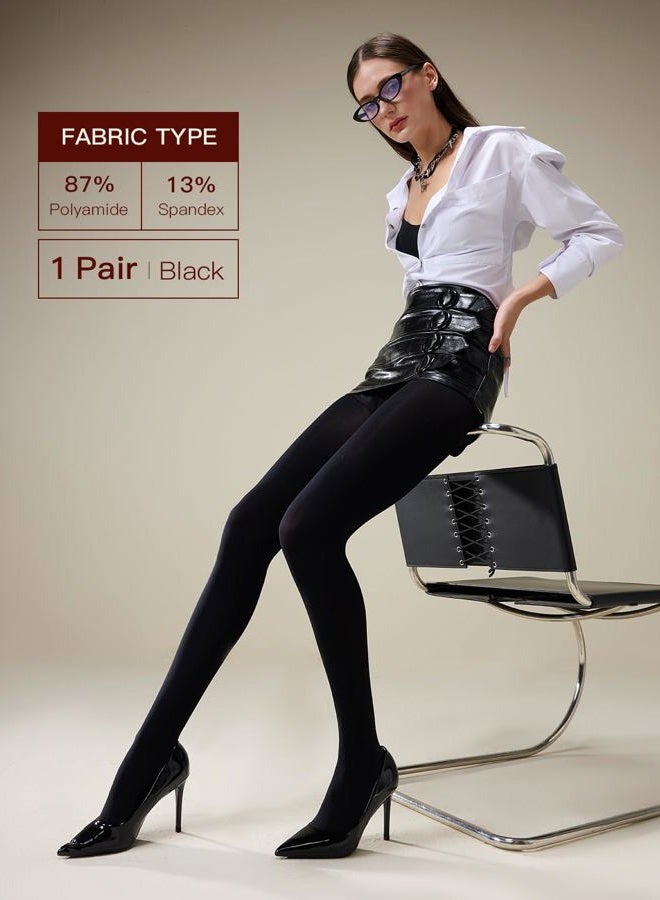MANZI Opaque tights with race-resistant control, Black 1 pair, S - Image 5