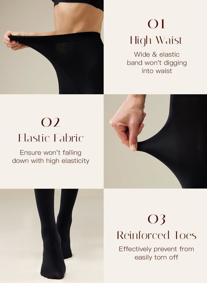 MANZI Opaque tights with race-resistant control, Black 1 pair, S - Image 4