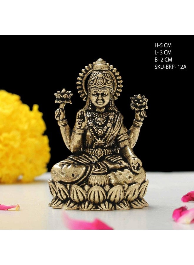 INDICAST Brass Laxmi Ganesh Idol (2") | Hindu God Statue for Home Temple, Office & Pooja | Diwali Gift, Housewarming, Wedding & Corporate Gift | Handmade Religious Murti for Mandir & Decor - Image 2