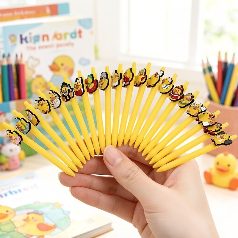 Yellow Duck Ballpoint Pen Set 8pcs Smooth Writing Student Office - Image 5
