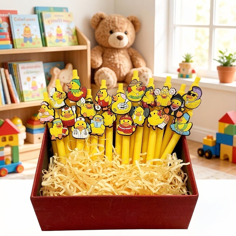 Yellow Duck Ballpoint Pen Set 8pcs Smooth Writing Student Office - Image 4