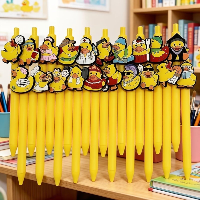 Yellow Duck Ballpoint Pen Set 8pcs Smooth Writing Student Office - Image 3