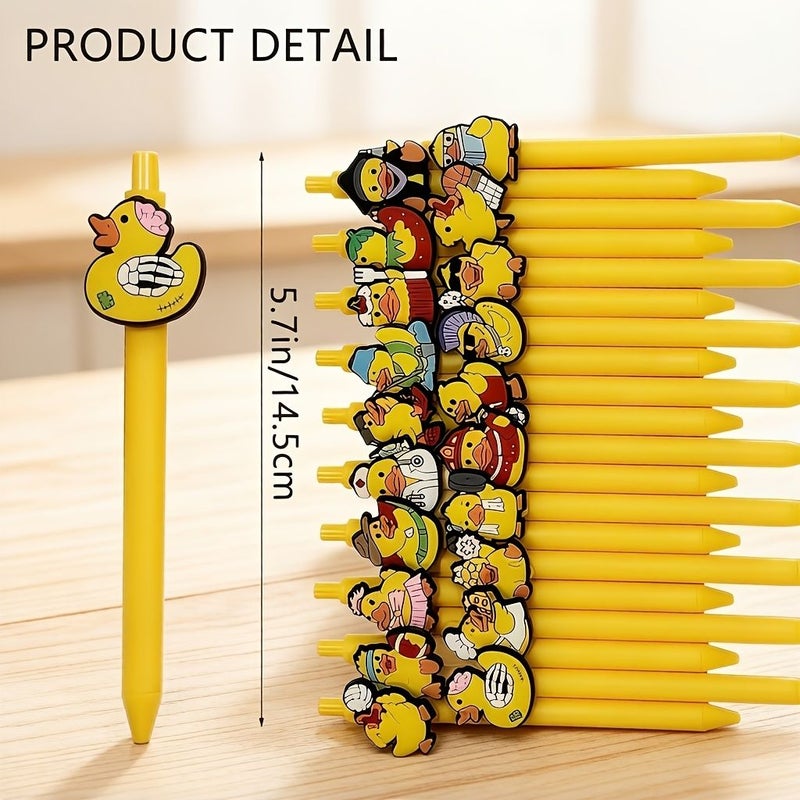 Yellow Duck Ballpoint Pen Set 8pcs Smooth Writing Student Office - Image 2