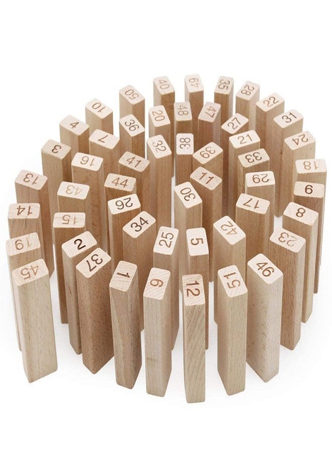 MKY 54 Wooden Blocks Game for Kids Learning Toys Puzzle Games Educational Toys Gift for 5 to 10 Year Kids Boys Girls (Wood Color) - Image 3