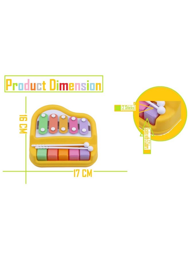 FunBlast Xylophone - Xylophone for Kids, Kids Musical Instruments, Kids Xylophone, Xylophone for 1 Year Old, Kids Drums & Percussion, Hammering & Pounding Toys, Hand Knock Piano Toys (Yellow) - Image 2