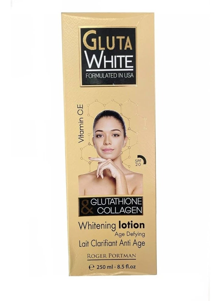Gluta White Whitening Lotion with Glutathione & Collagen 250ml - Image 2