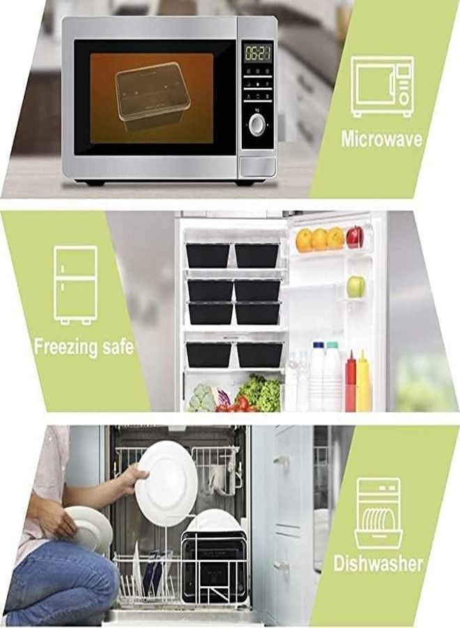 Microwave Insulated Healthy Food Storage Containers with Lids (1000ml) 3 pieces