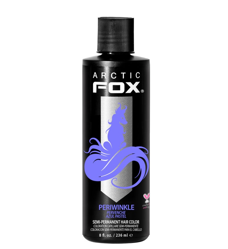 ARCTIC FOX Vegan and CrueltyFree SemiPermanent Hair Color Dye 8 Fl Oz PERIWINKLE