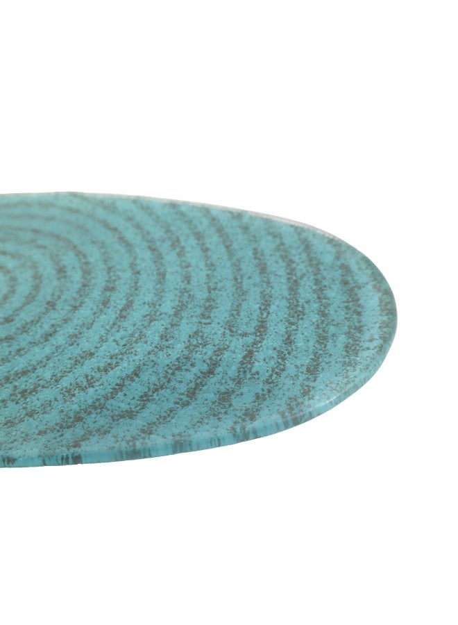 Luxury 3D Turquoise Blue Turkish Crystal Glass Serving Plate (Size: 20 CM*40 CM*5 MM) (Weight: 0.75 KG) - For an Unforgettable Dining Experience! - Image 5