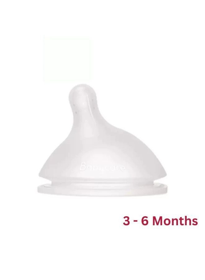 Baby Care Baby Bottle Nipple Silicone with Weighted Straw Set and Air Disc - Soft, BPA-Free, Easy to Clean Compatible for Nopayon 0.3 Pro Glass Bottles, Ideal for Newborns and Infants Medium Size Age 3-6 Months - Image 1