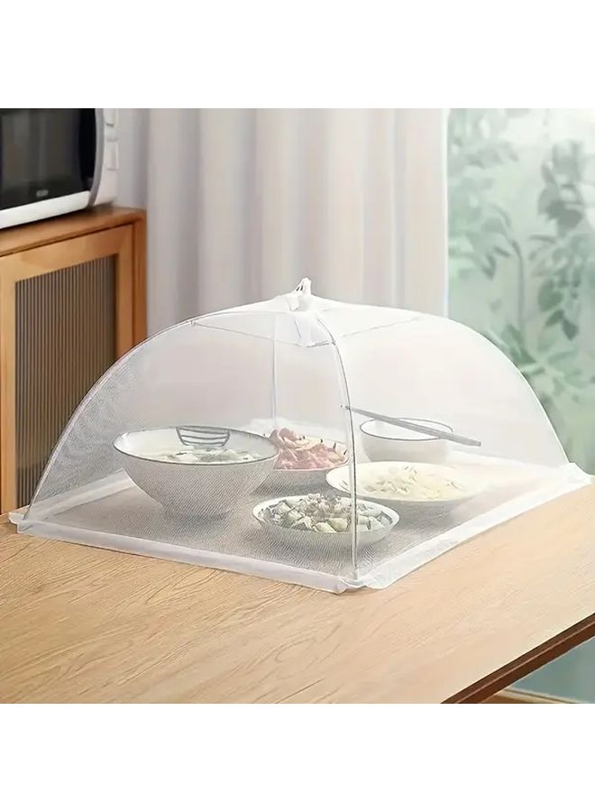 Simple Home Dustproof Food Cover Kitchen Anti Insect Meal Protector Foldable Fly Shield Mosquito Proof Table Cover Food Service Dishware Stainless Steel Frame Fabric Material Food Cover S - Image 1