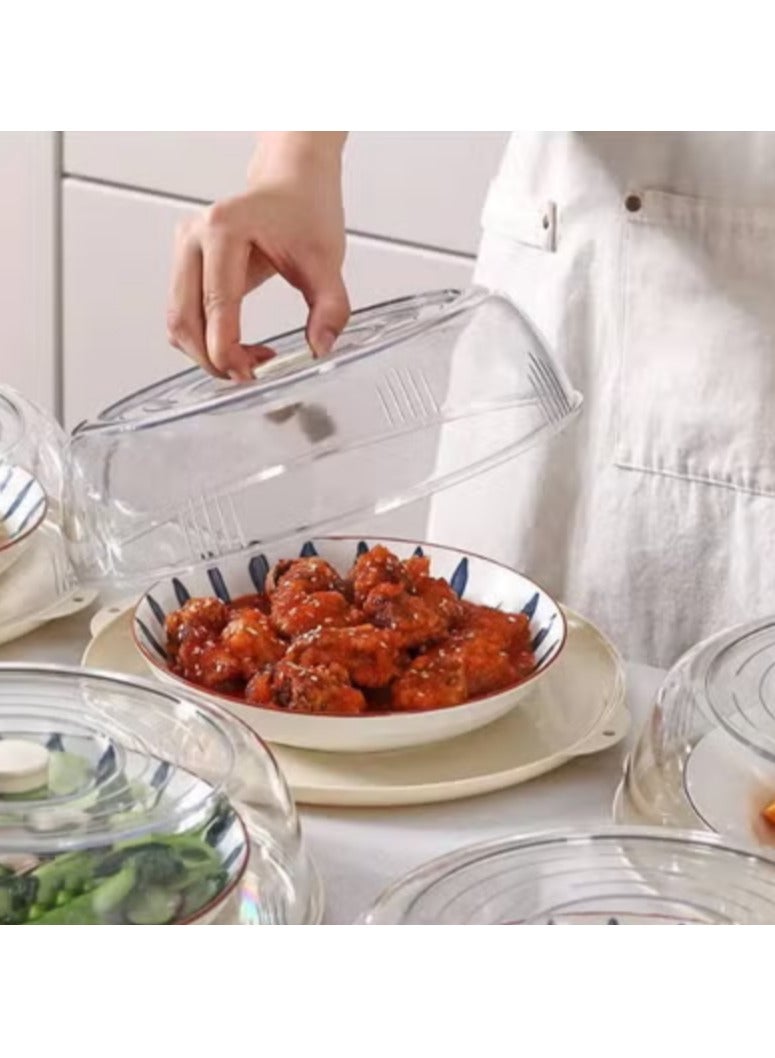 طبق تقديم وحفظ للطعام اكريلك بغطاء شفاف - Image 1