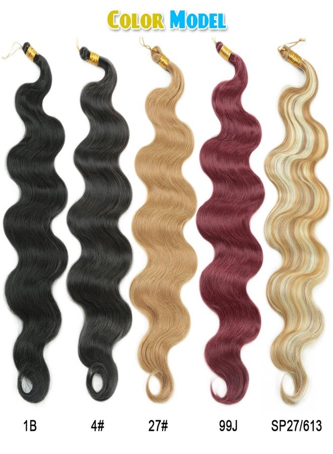goodear 24 Inch Body Wave Braiding Hair 3 Pack Pre-Feathered Braiding Hair Black Boho Box Braids for Goddess Box Braids Hair Deep Wave Crochet Hair Synthetic Hair Extension (#4, 24inch (3pcs)) - Image 4