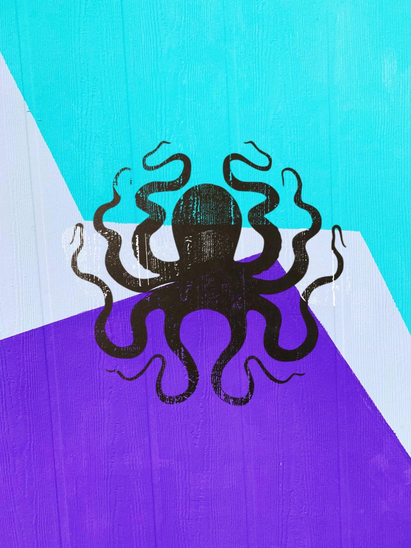 STENCILAIR Reusable Octopus Cthulhu Squid Stencil 11" x 8.5" - Durable, Versatile Crafting Tool - Image 3