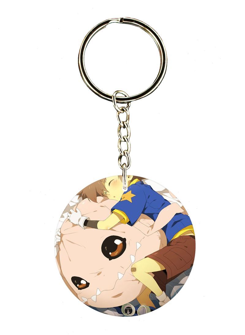 RKN Anime Digimon Double Side Printed Keychain